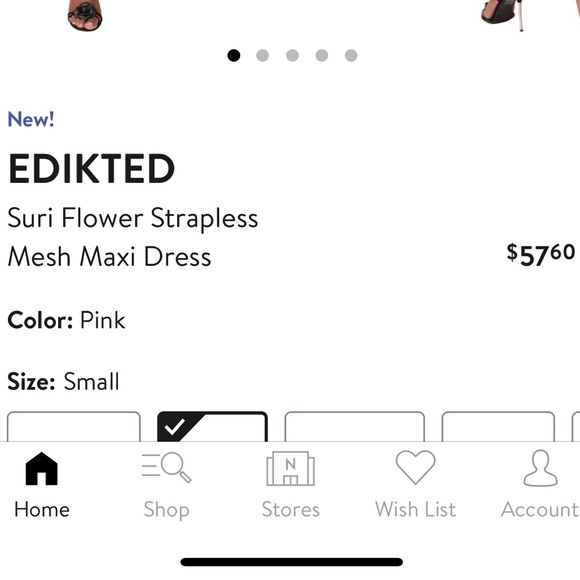 Edikted: Sheer Mesh Flower Pin Pink Strapless See-Through Suri Maxi Dress ๐ - Picture 16 of 16